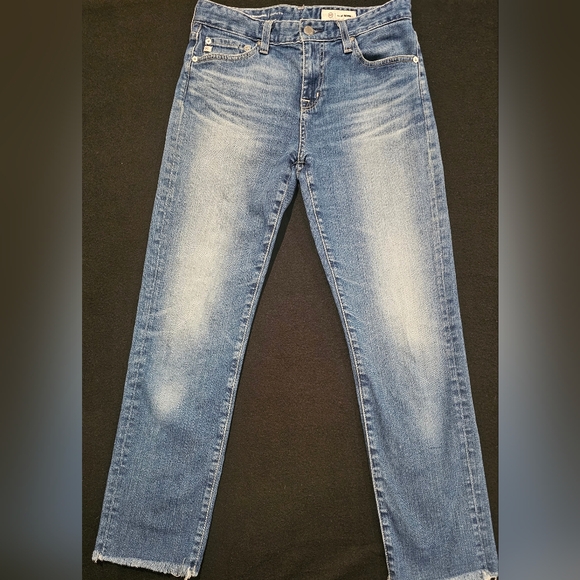Ag Adriano Goldschmied Denim - AG Adriano Goldschmied Ex-Boyfriend Slouchy Slim Jeans Blue Size 25R Aged Denim